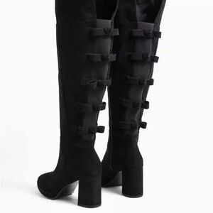 Torrid Black Over-the-Knee Boots with Bow Detail
